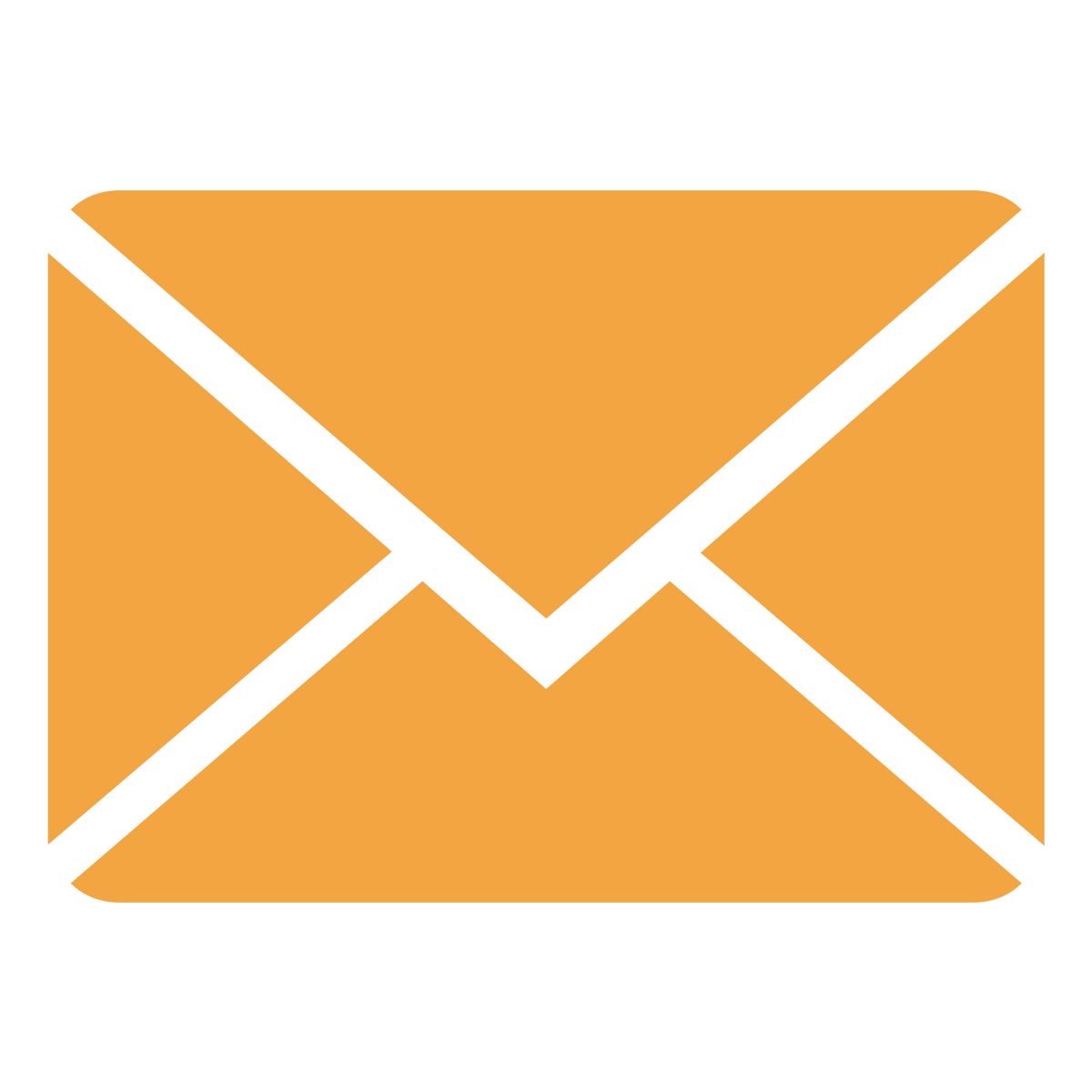 Icône enveloppe orange représentant un email