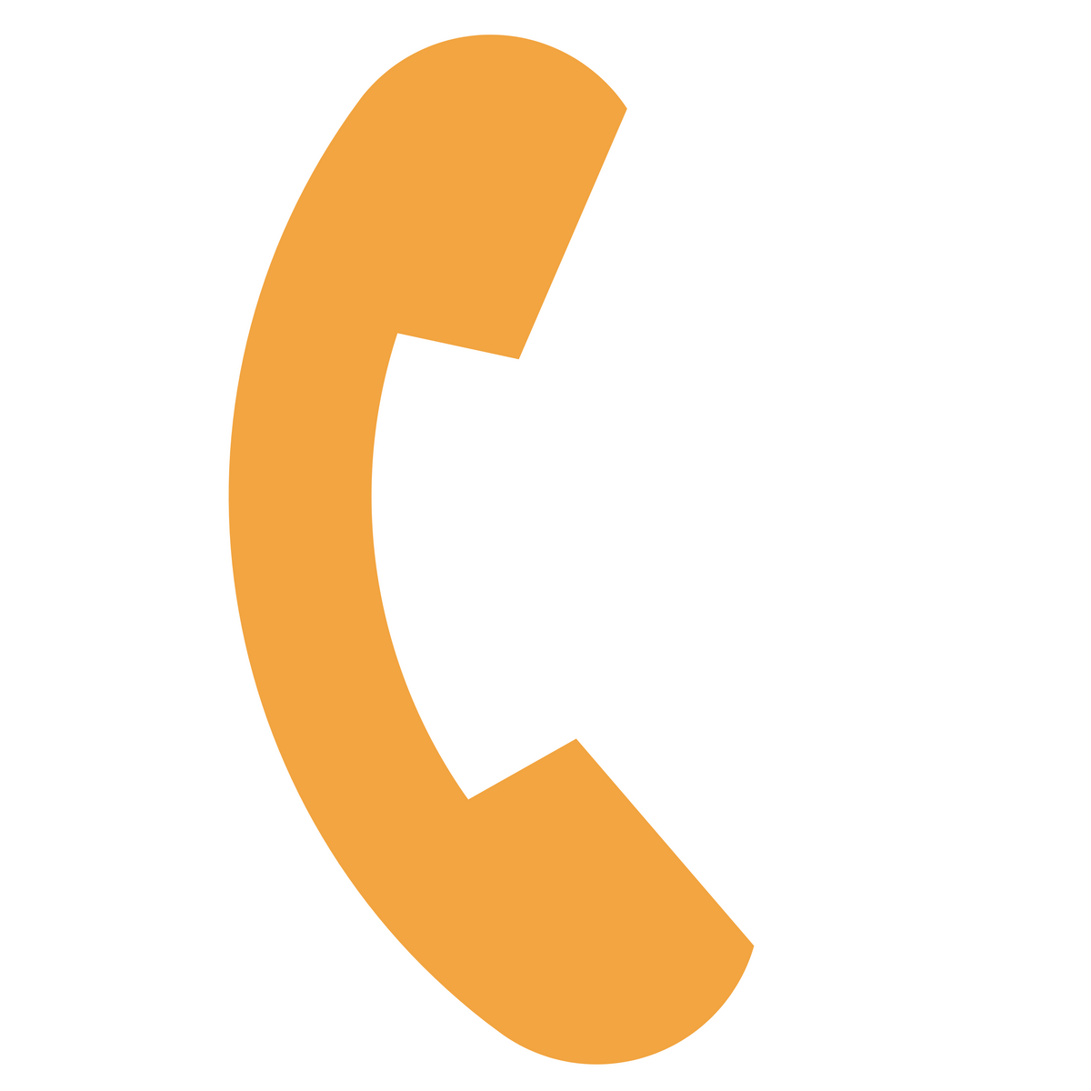 Icône téléphone orange représentant un appel