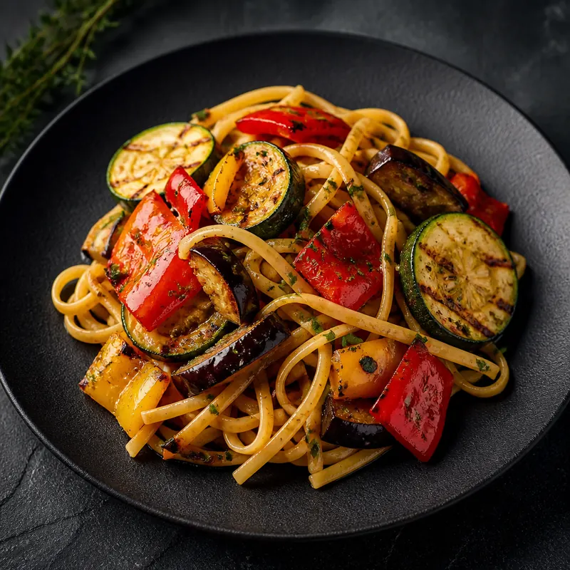 Linguines aux légumes grillés — plateau repas livré à Marseille par Déliss