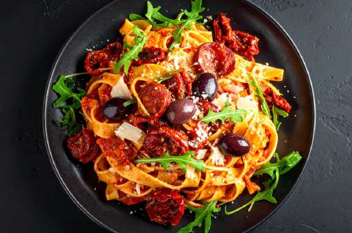 Plateau repas Pasta Del Sol, cuisine maison du traiteur d'entreprise Déliss à Marseille
